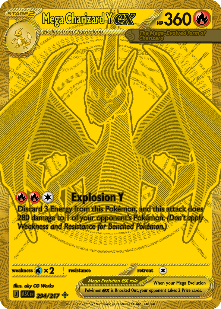 Mega Charizard Y ex 294/217 from Pokemon TCG Ascended Heroes