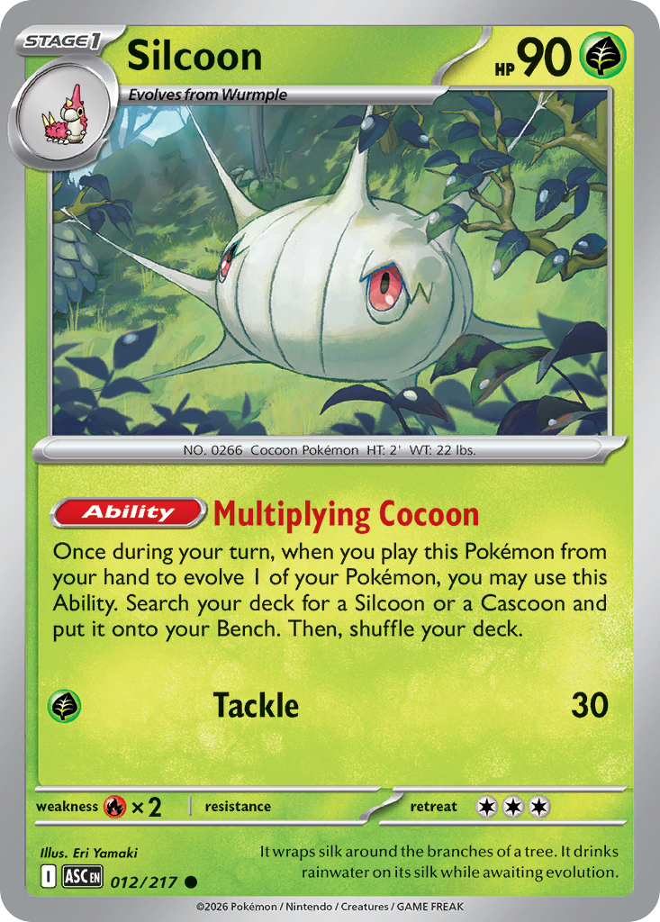 Silcoon 012/217 from Pokemon TCG Ascended Heroes