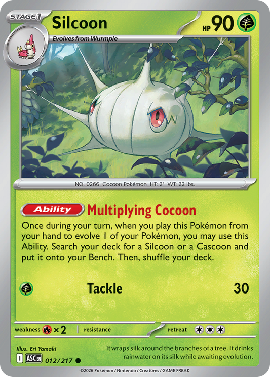 Silcoon 012/217 from Pokemon TCG Ascended Heroes