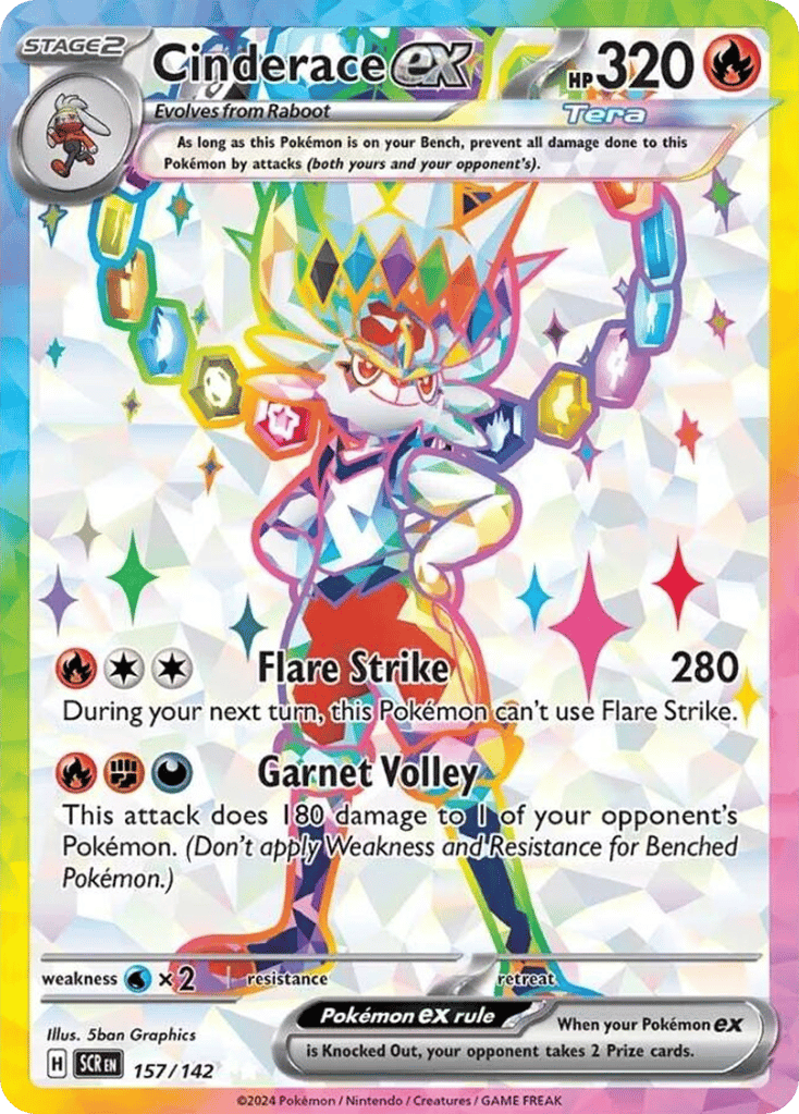 Cinderace ex 157/142 from Pokemon TCG Stellar Crown
