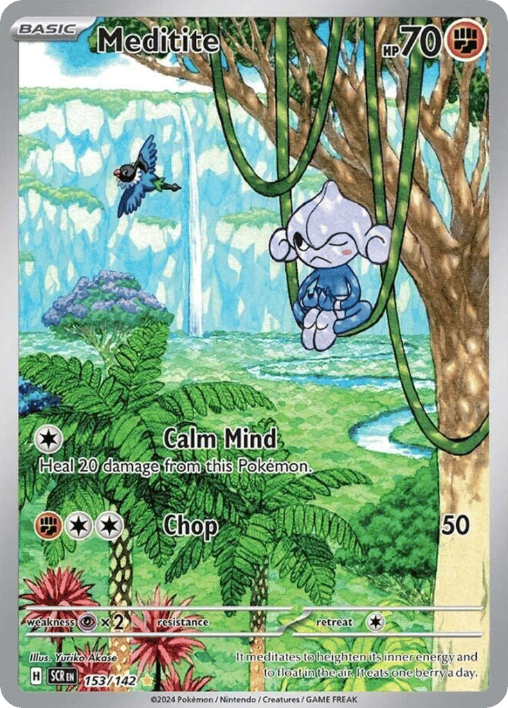 Meditite 153/142 from Pokemon TCG Stellar Crown