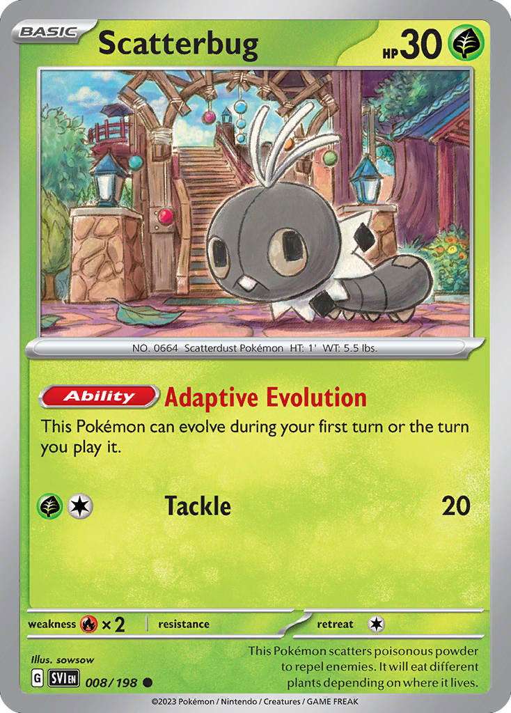 Scatterbug 008/198 from Pokemon TCG Scarlet & Violet