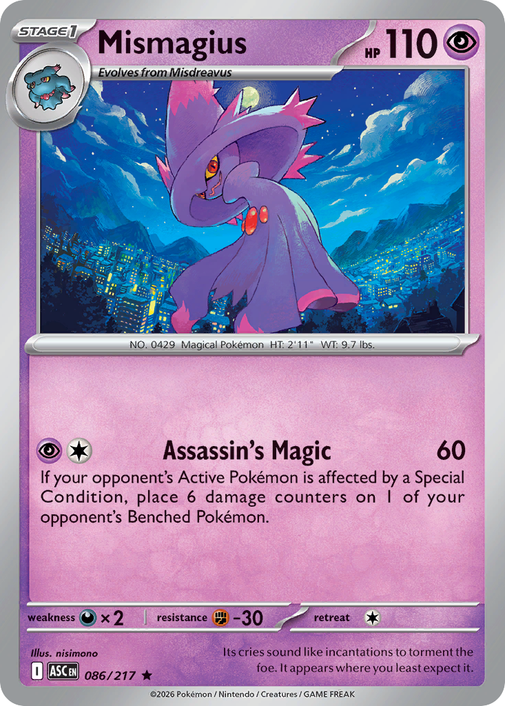 Mismagius 086/217 from Pokemon TCG Ascended Heroes