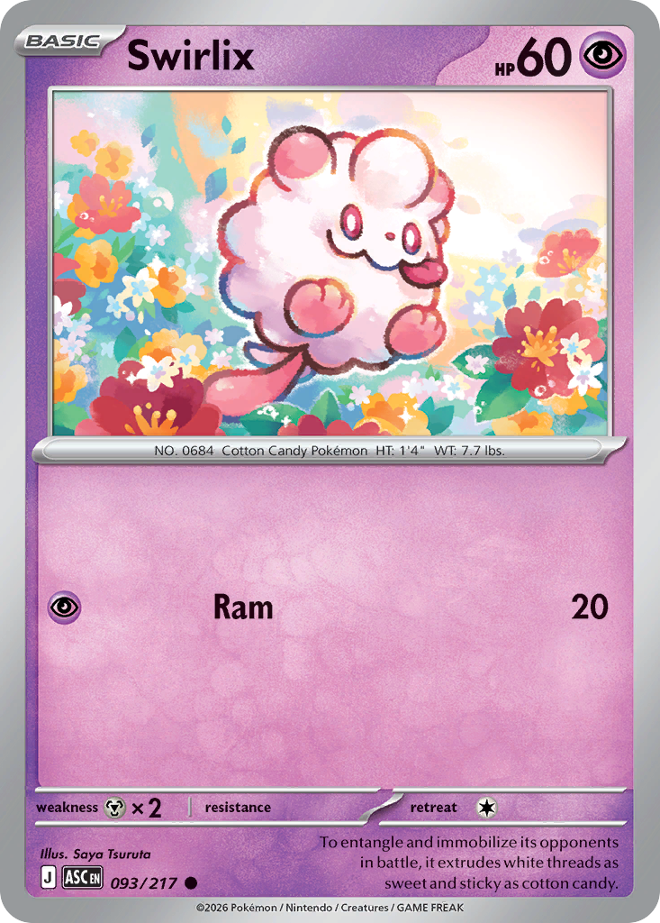 Swirlix 093/217 from Pokemon TCG Ascended Heroes