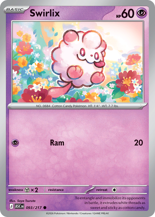 Swirlix 093/217 from Pokemon TCG Ascended Heroes