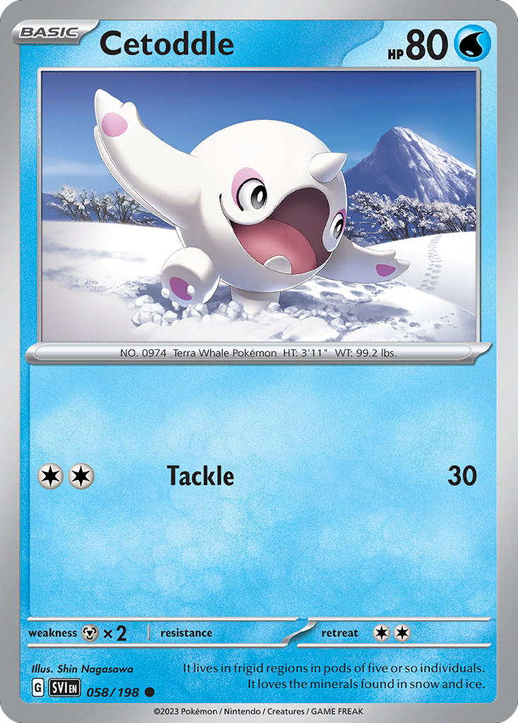 Cetoddle 058/198 from Pokemon TCG Scarlet & Violet