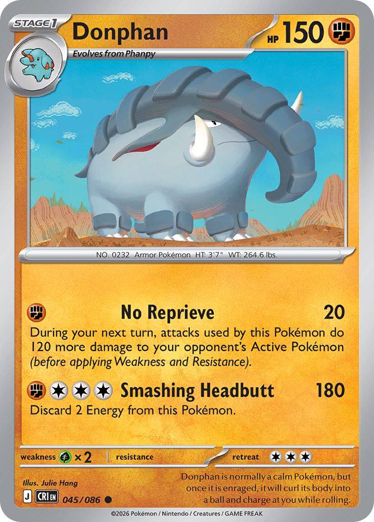 Donphan 045/086 from Pokemon TCG Chaos Rising