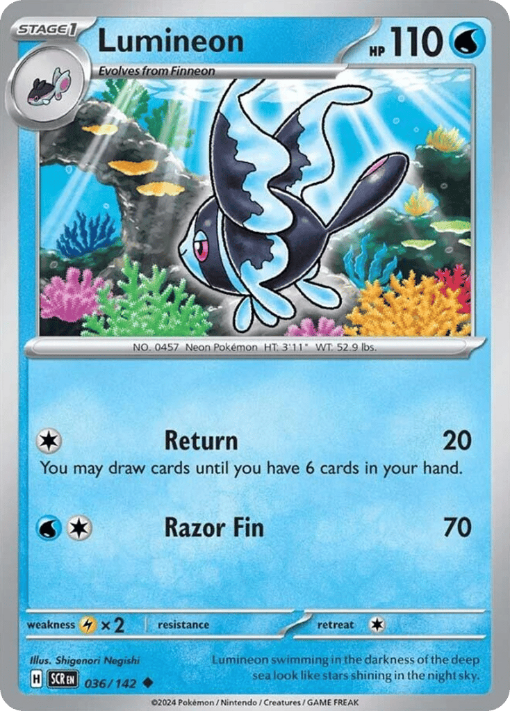 Lumineon 036/142 from Pokemon TCG Stellar Crown
