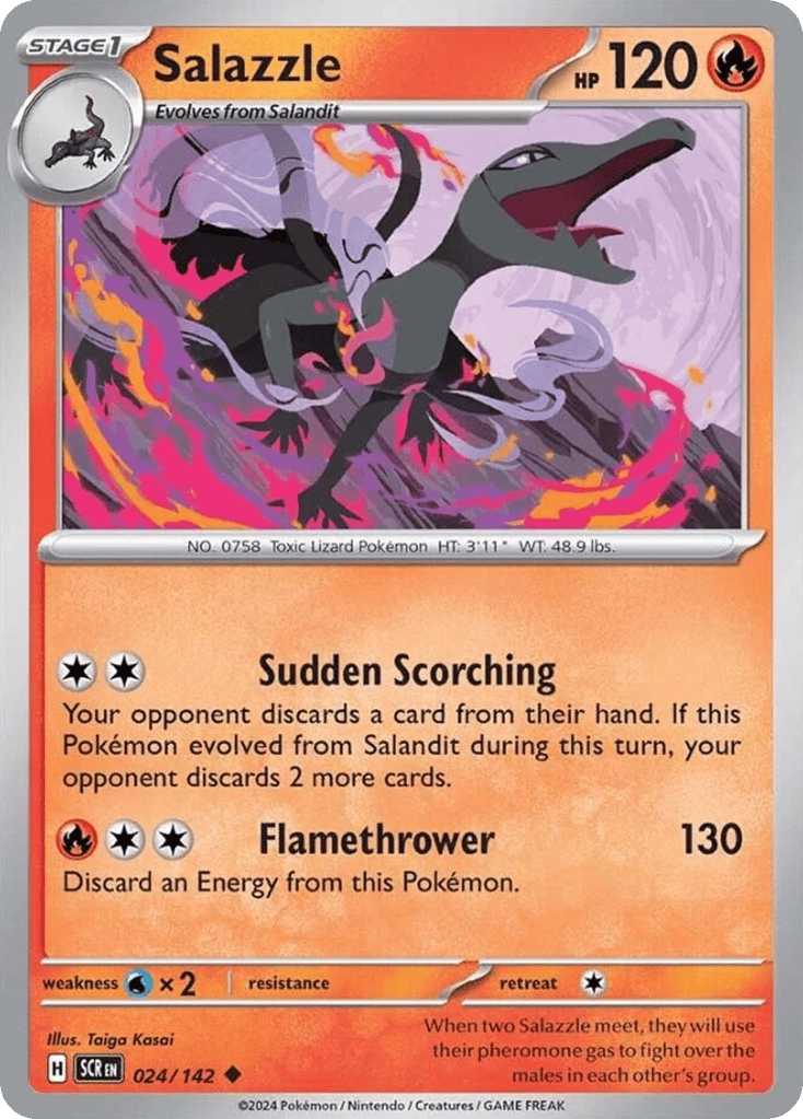 Salazzle 024/142 from Pokemon TCG Stellar Crown