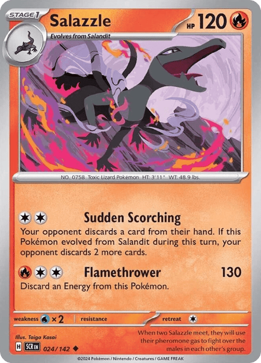 Salazzle 024/142 from Pokemon TCG Stellar Crown
