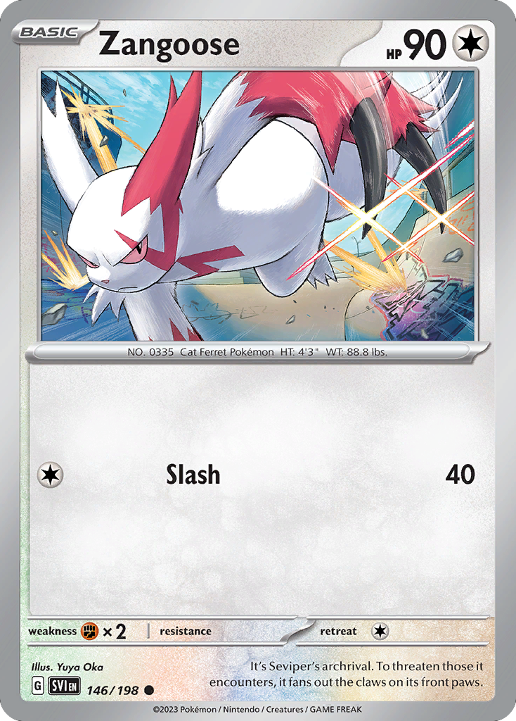 Zangoose 146/198 from Pokemon TCG Scarlet & Violet