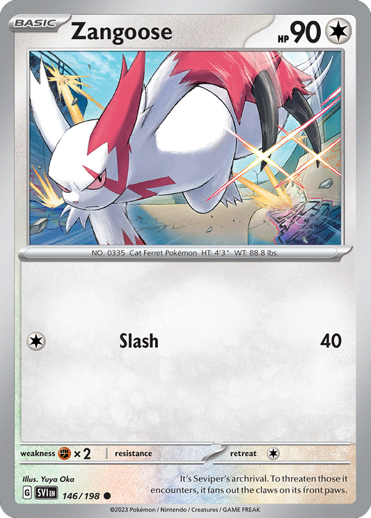 Zangoose 146/198 from Pokemon TCG Scarlet & Violet