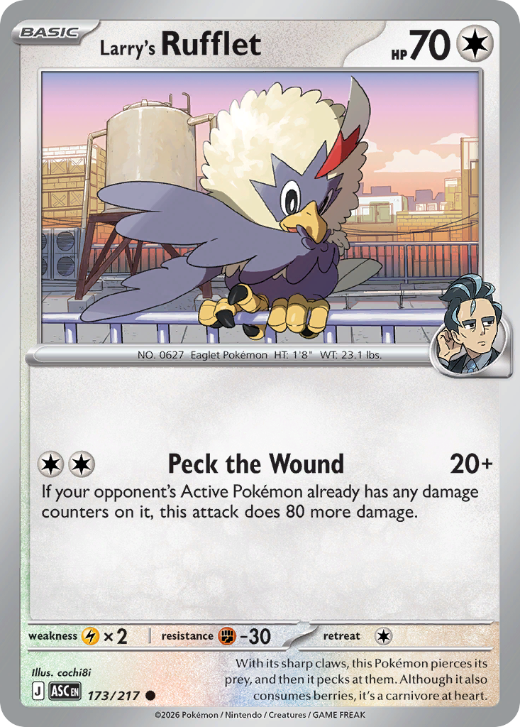 Larry's Rufflet 173/217 from Pokemon TCG Ascended Heroes