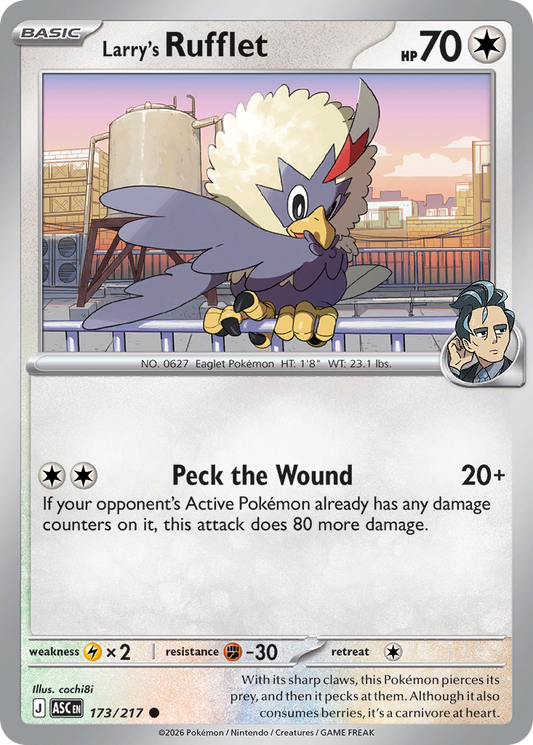 Larry's Rufflet 173/217 from Pokemon TCG Ascended Heroes