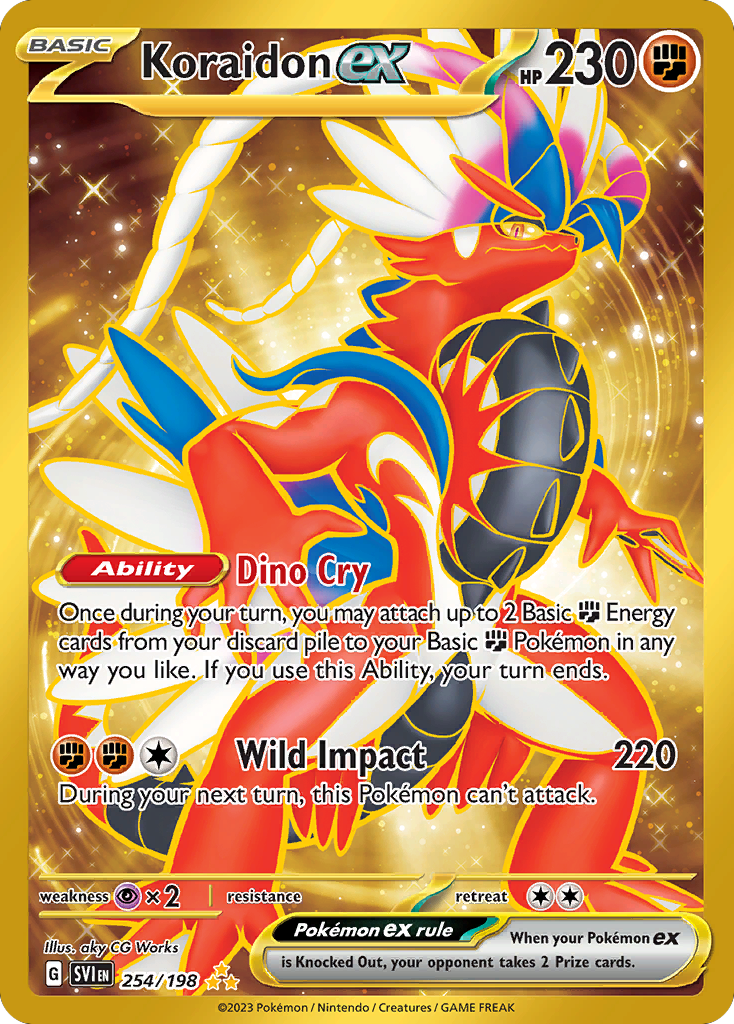 Koraidon ex 254/198 from Pokemon TCG Scarlet & Violet