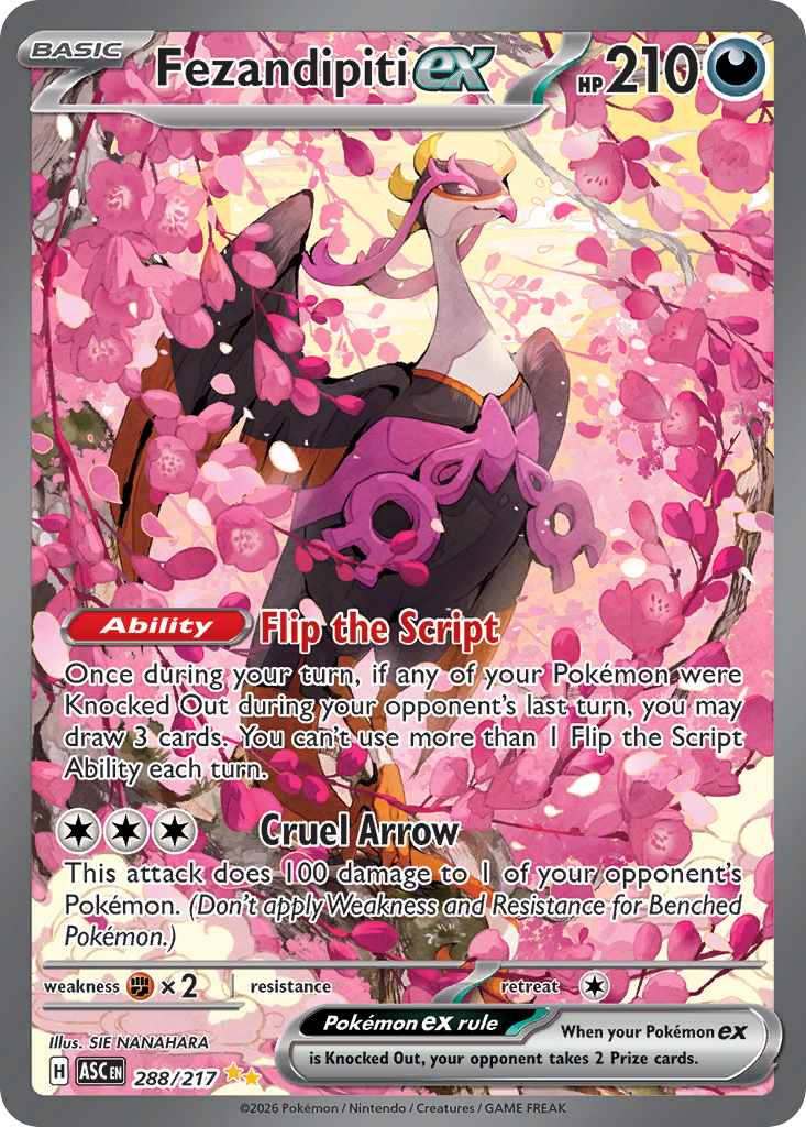 Fezandipiti ex 288/217 from Pokemon TCG Ascended Heroes