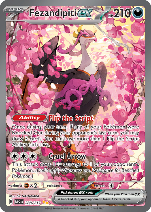Fezandipiti ex 288/217 from Pokemon TCG Ascended Heroes