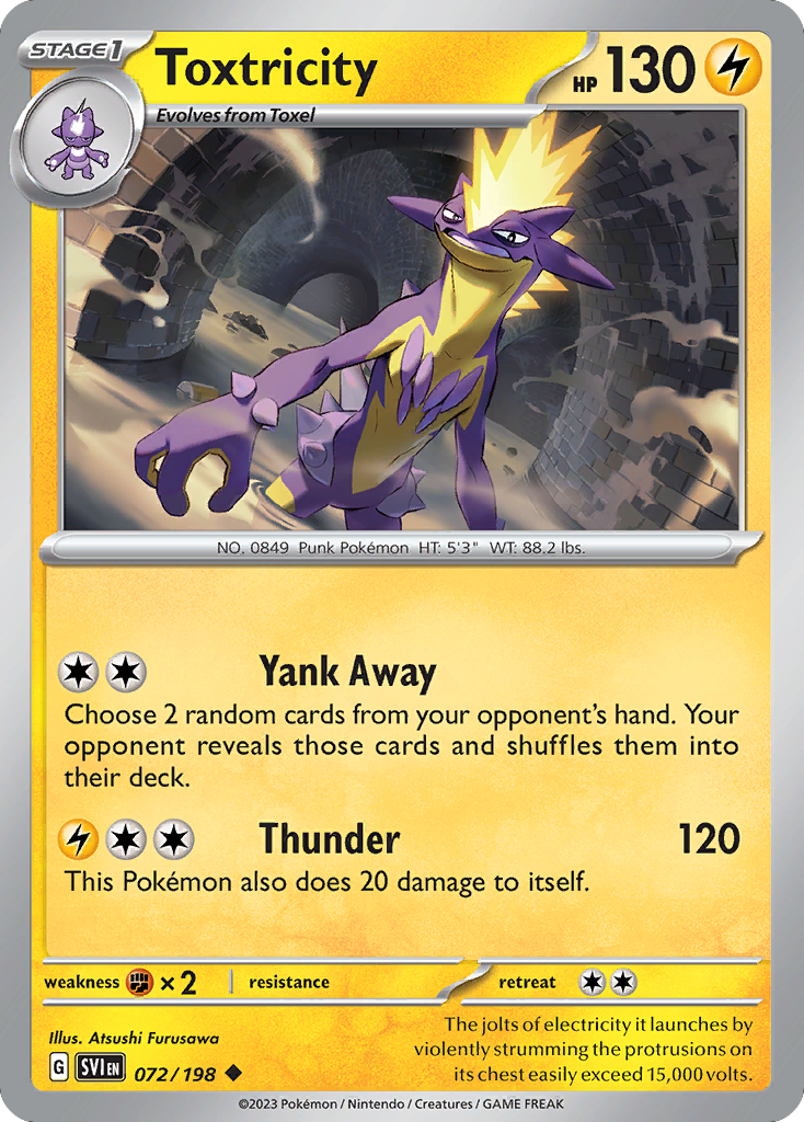 Toxtricity 072/198 from Pokemon TCG Scarlet & Violet