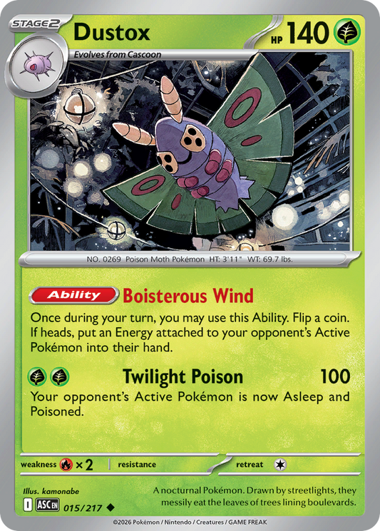 Dustox 015/217 from Pokemon TCG Ascended Heroes