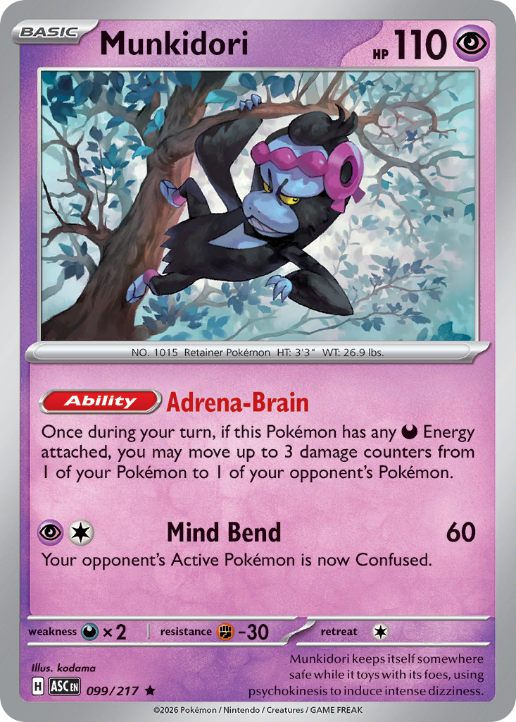 Munkidori 099/217 from Pokemon TCG Ascended Heroes