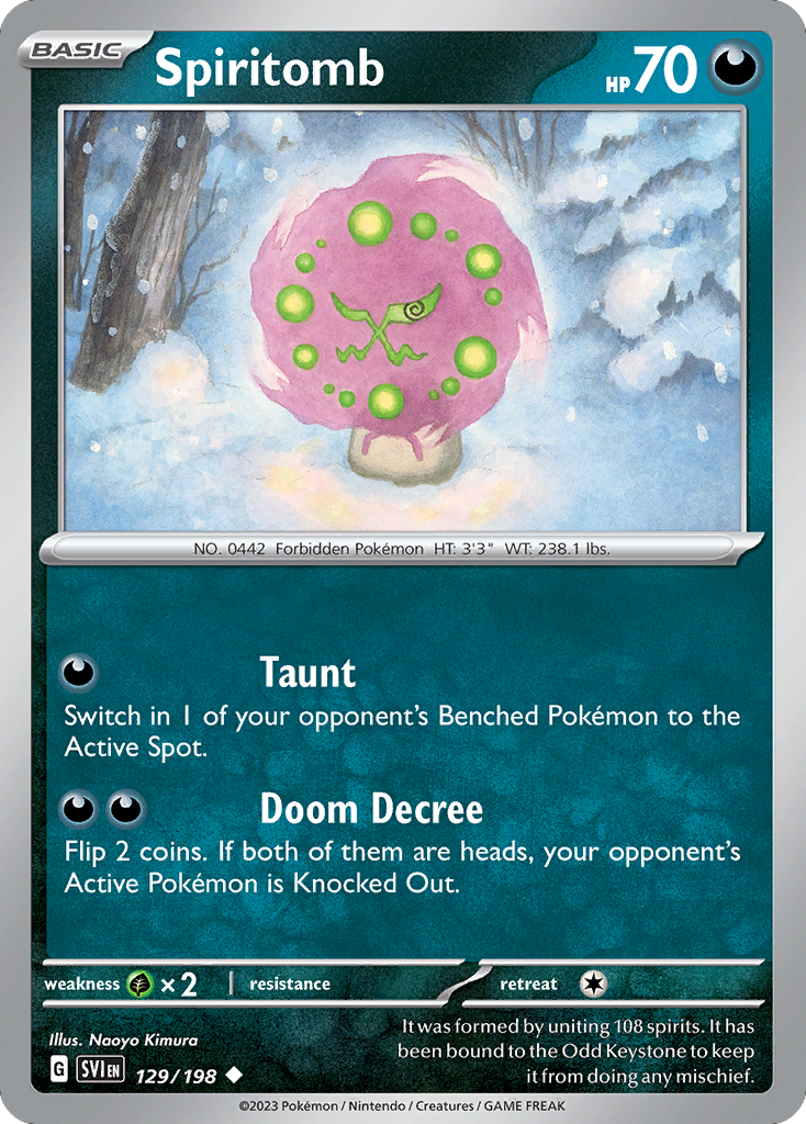 Spiritomb 129/198 from Pokemon TCG Scarlet & Violet