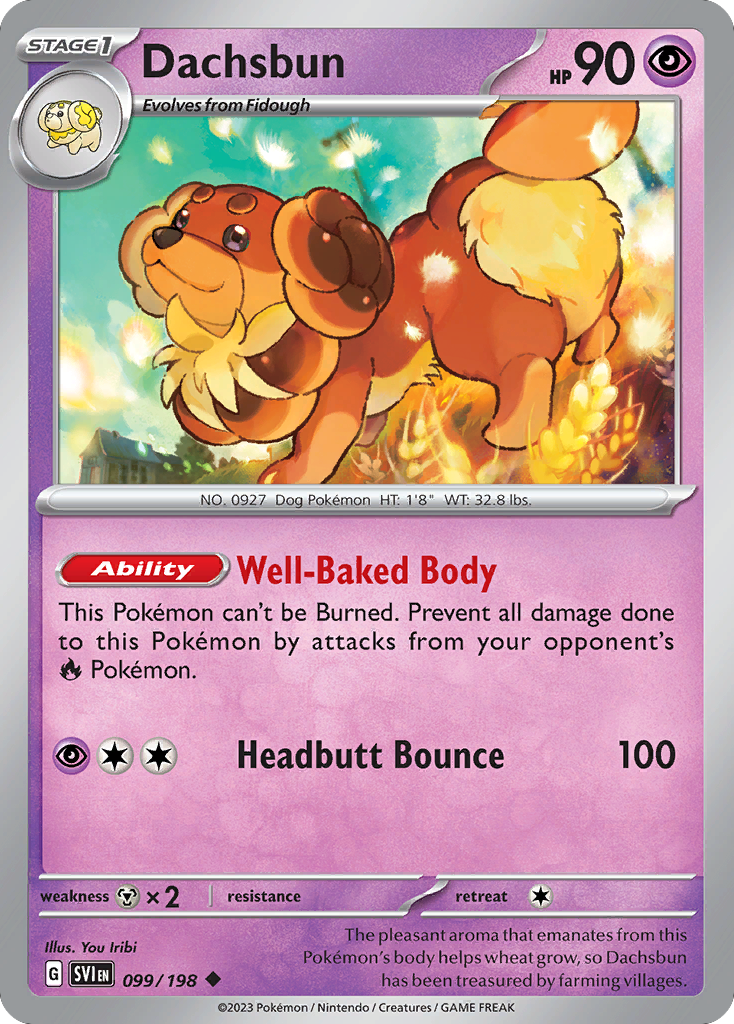 Dachsbun 099/198 from Pokemon TCG Scarlet & Violet