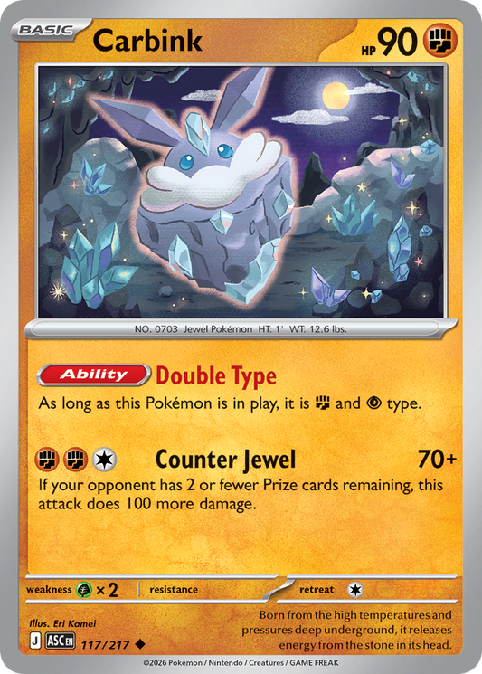 Carbink 117/217 from Pokemon TCG Ascended Heroes
