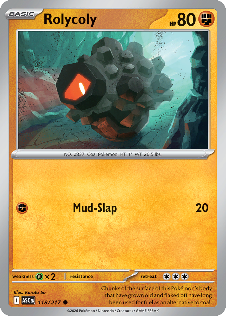Rolycoly 118/217 from Pokemon TCG Ascended Heroes