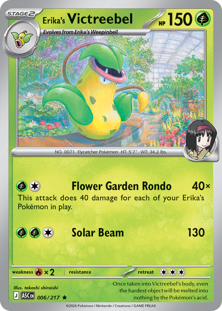 Erika's Victreebel 006/217 from Pokemon TCG Ascended Heroes