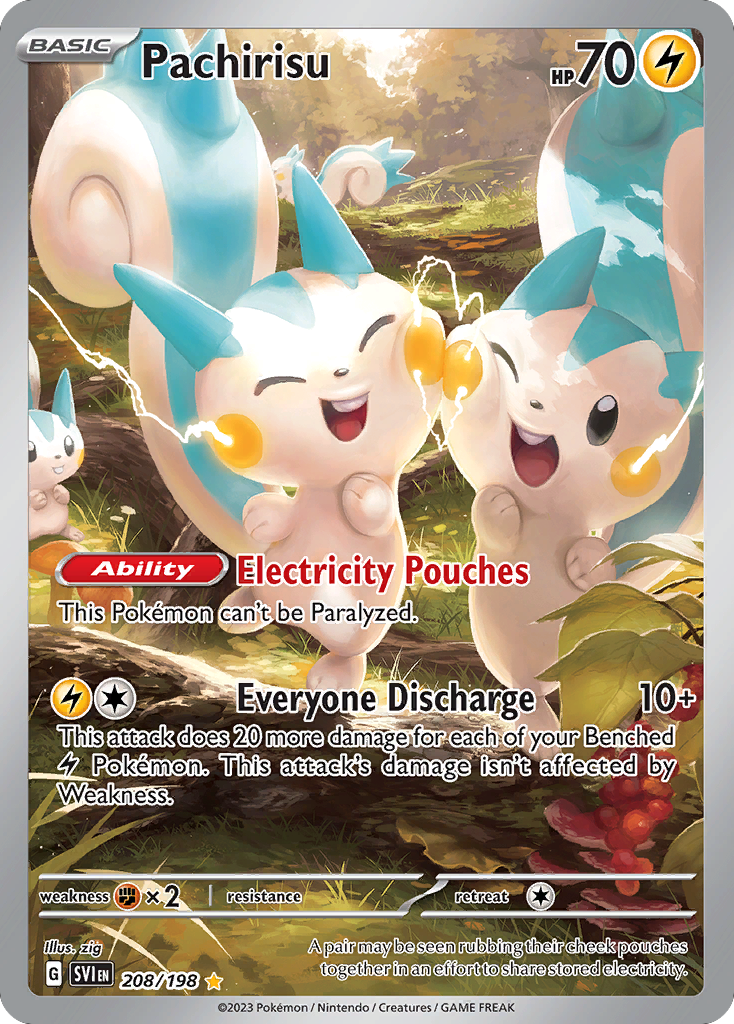 Pachirisu 208/198 from Pokemon TCG Scarlet & Violet