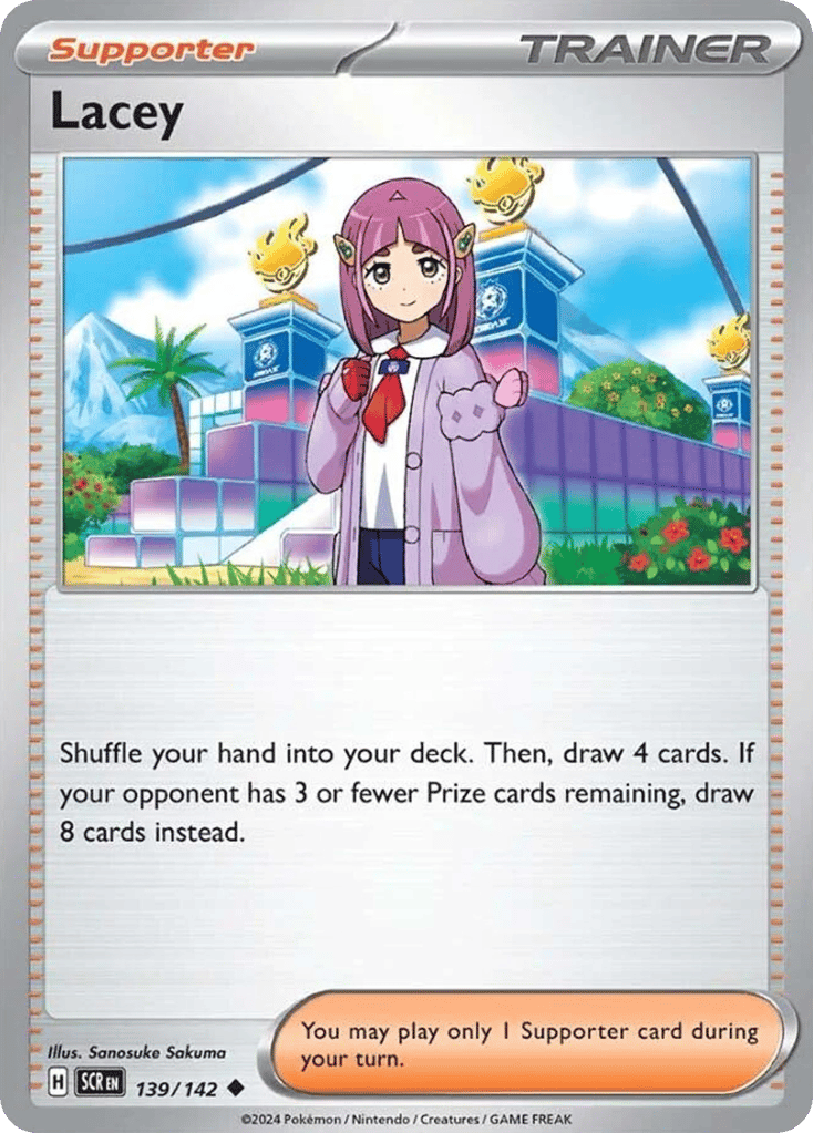 Lacey 139/142 from Pokemon TCG Stellar Crown