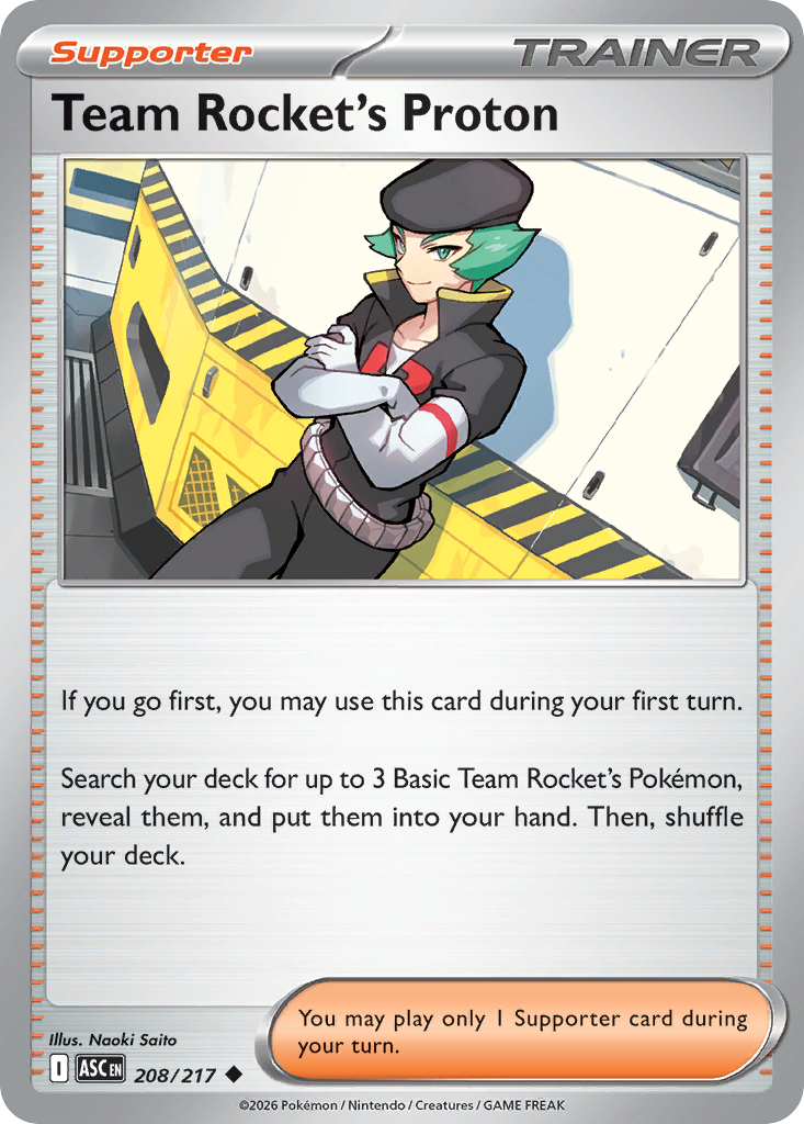 Team Rocket's Proton 208/217 from Pokemon TCG Ascended Heroes