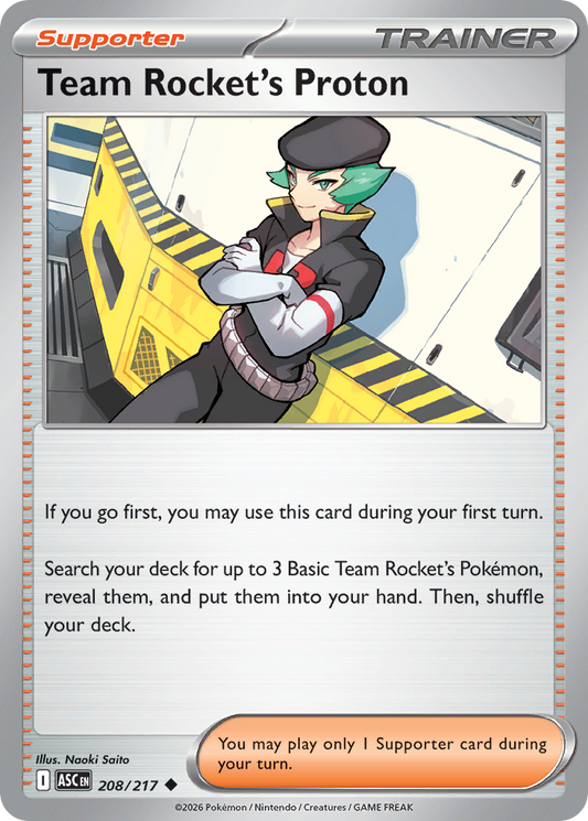 Team Rocket's Proton 208/217 from Pokemon TCG Ascended Heroes