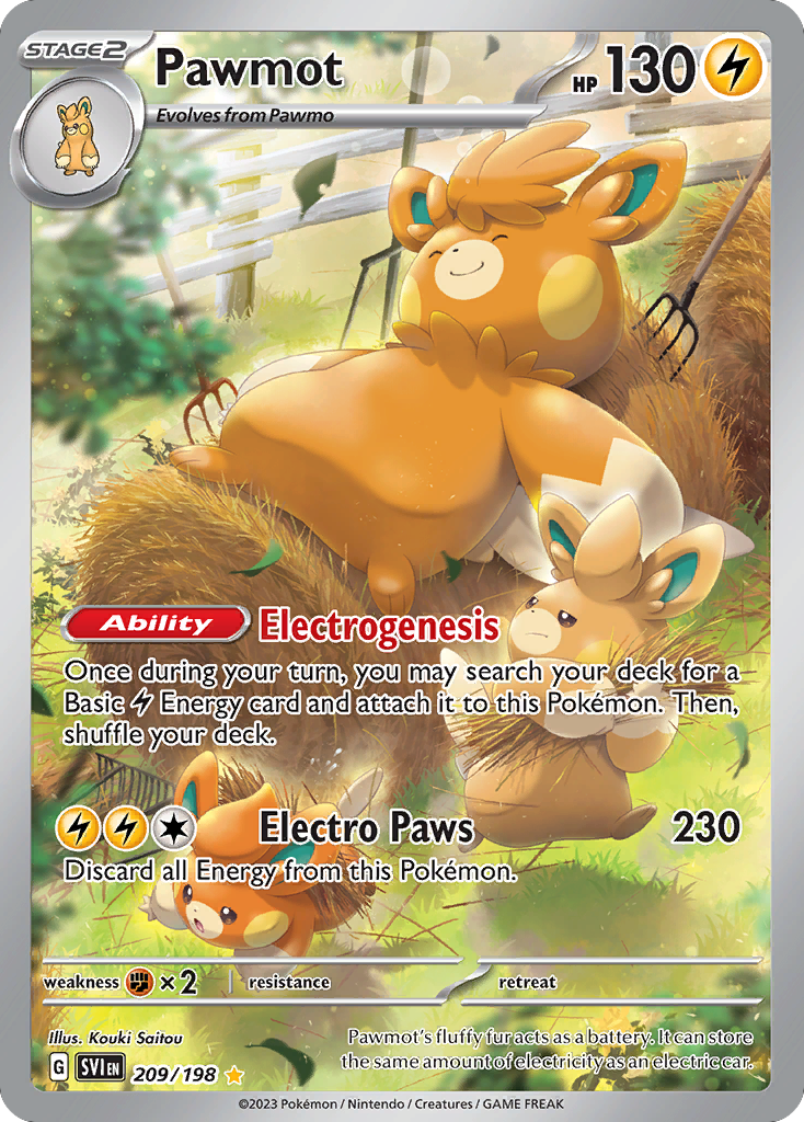 Pawmot 209/198 from Pokemon TCG Scarlet & Violet