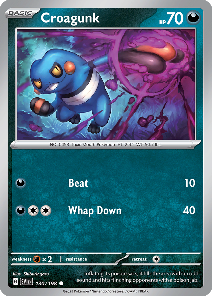 Croagunk 130/198 from Pokemon TCG Scarlet & Violet