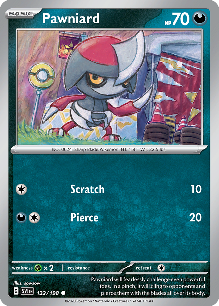 Pawniard 132/198 from Pokemon TCG Scarlet & Violet