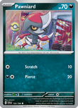 Pawniard 132/198 from Pokemon TCG Scarlet & Violet