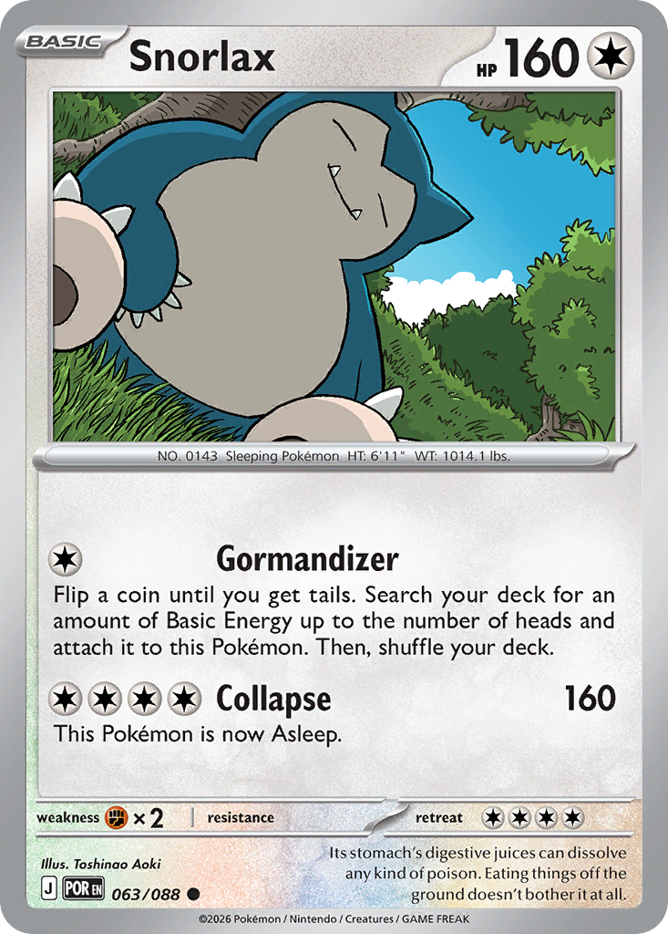 Snorlax 063/088 from Pokemon TCG Perfect Order