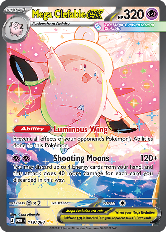 Mega Clefable ex 119/088 from Pokemon TCG Perfect Order