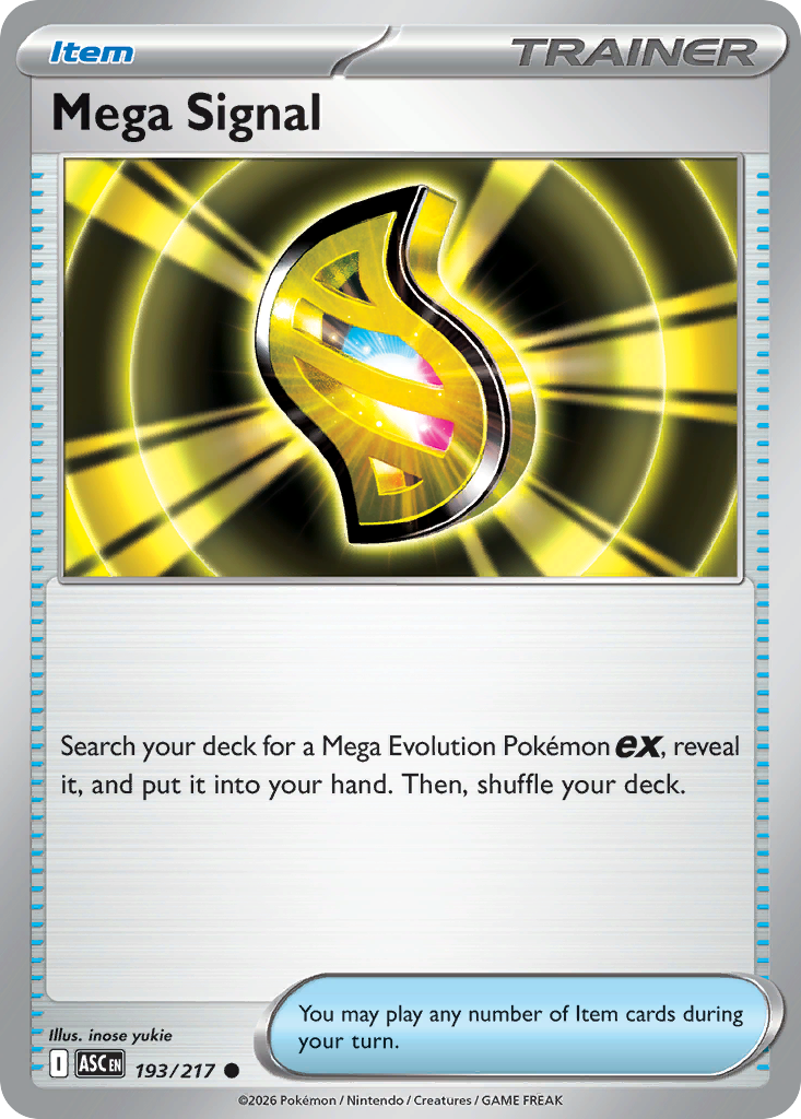 Mega Signal 193/217 from Pokemon TCG Ascended Heroes