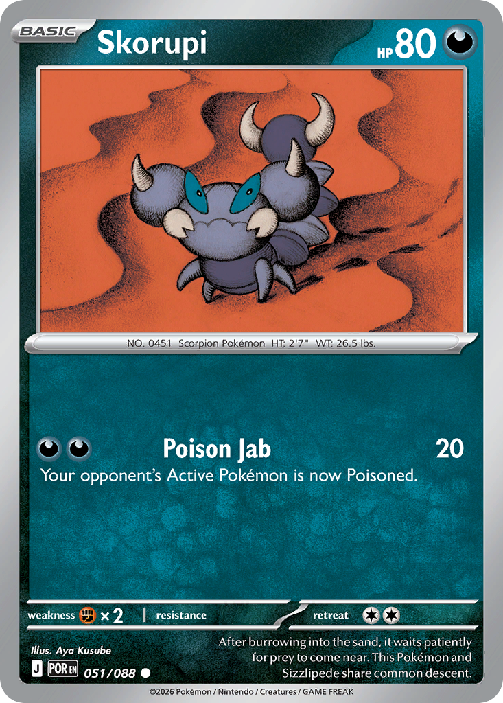 Skorupi 051/088 from Pokemon TCG Perfect Order
