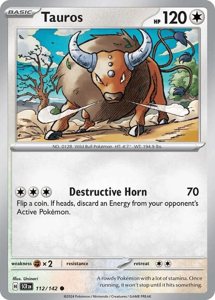 Tauros 112/142 from Pokemon TCG Stellar Crown