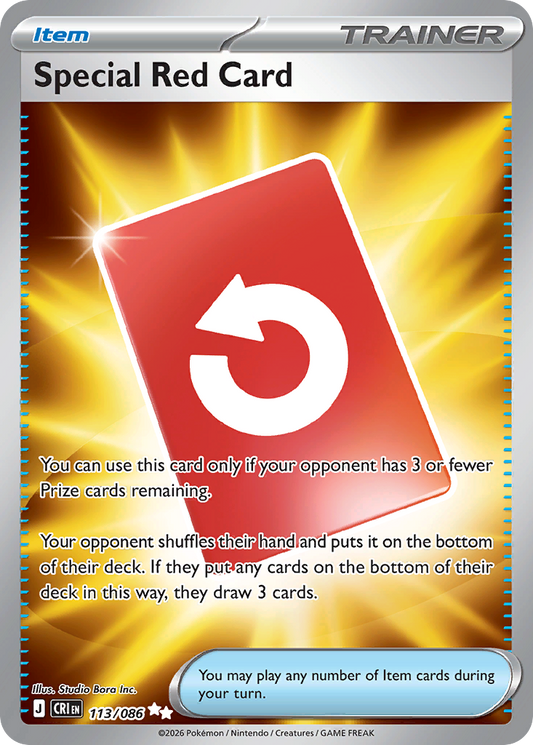 Special Red Card 113/086 from Pokemon TCG Chaos Rising