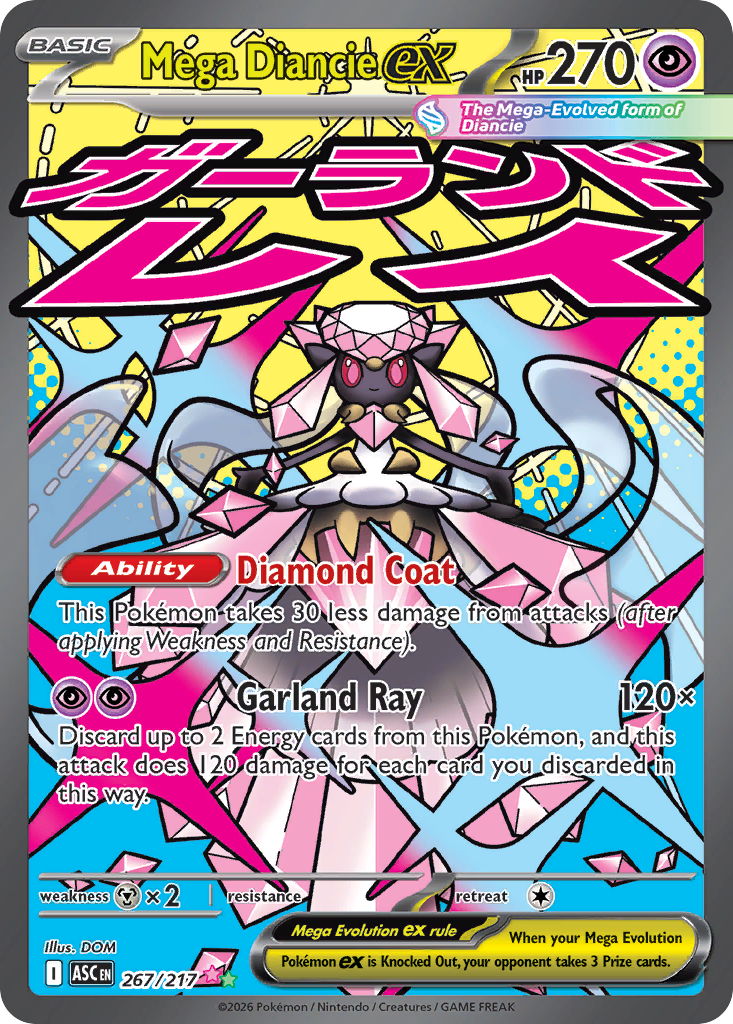 Mega Diancie ex 267/217 from Pokemon TCG Ascended Heroes