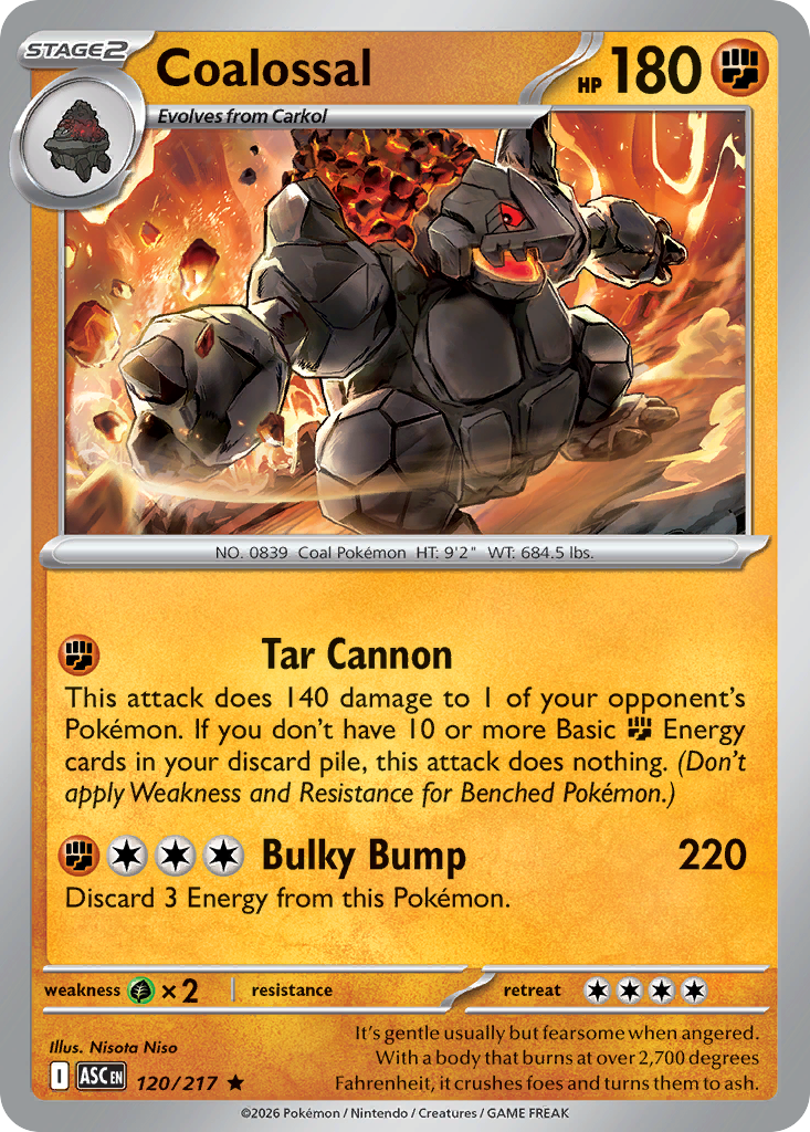 Coalossal 120/217 from Pokemon TCG Ascended Heroes
