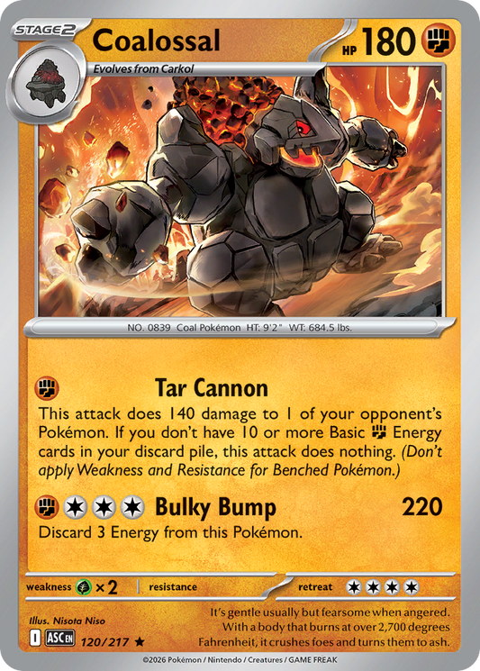 Coalossal 120/217 from Pokemon TCG Ascended Heroes