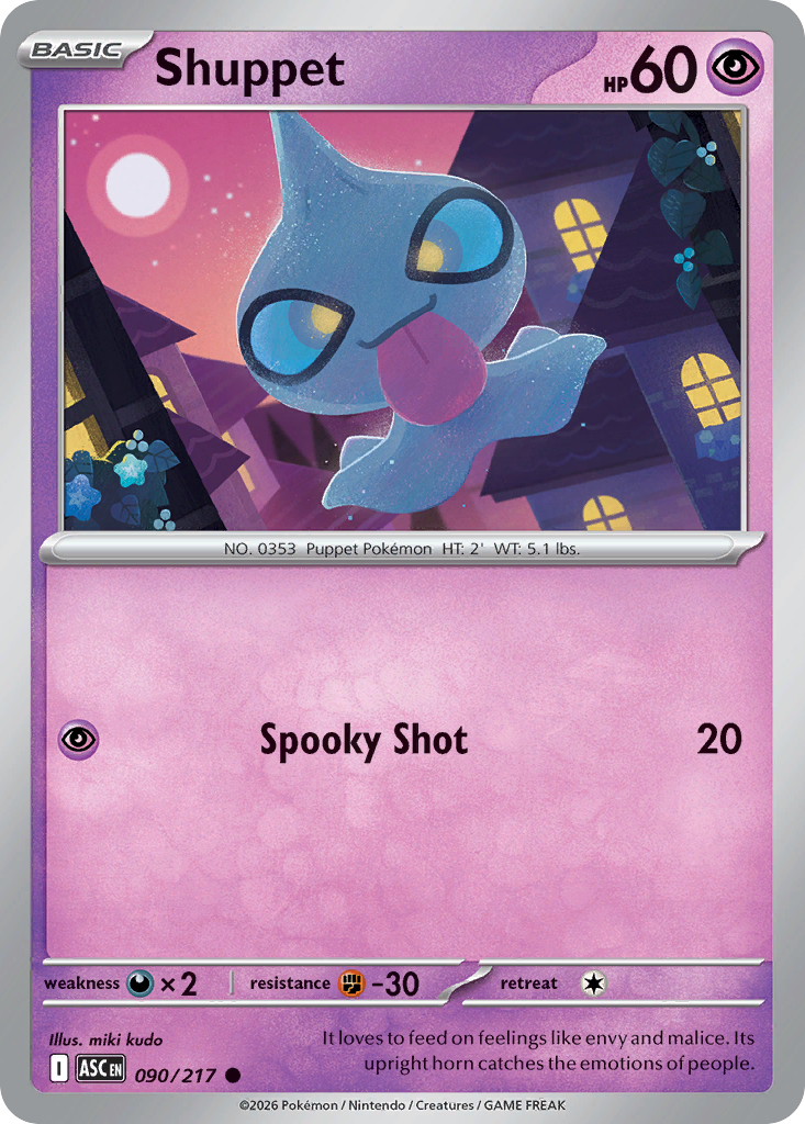 Shuppet 090/217 from Pokemon TCG Ascended Heroes