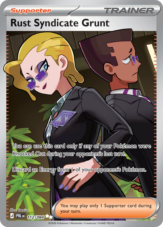 Rust Syndicate Grunt 112/084 from Pokemon TCG Pitch Black