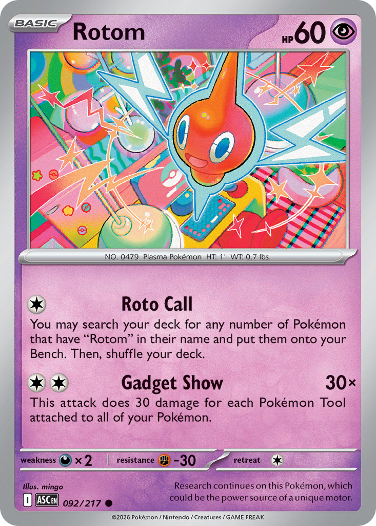 Rotom 092/217 from Pokemon TCG Ascended Heroes