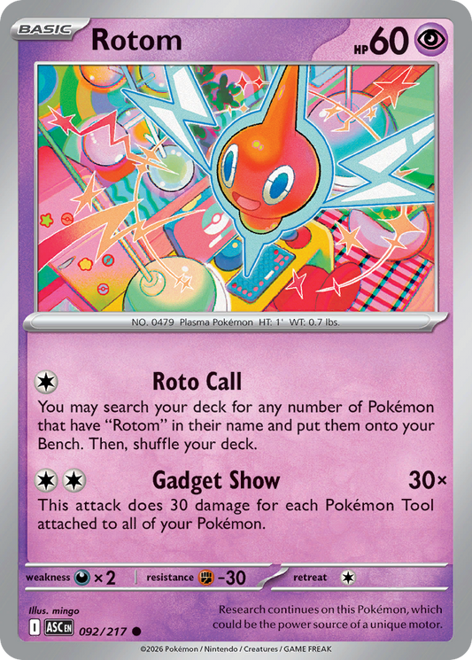 Rotom 092/217 from Pokemon TCG Ascended Heroes